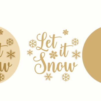 3mm layered Circle Let It Snow with snowflakes