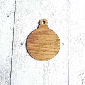 4mm Oak Veneer Bauble Shape