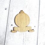 4mm Oak Veneer Ribbon Bauble