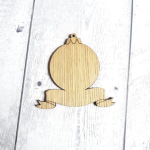 4mm Oak Veneer Ribbon Bauble