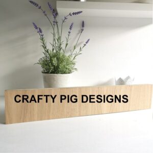 19mm Freestanding Oak Veneer Size 6 Plaque (400mm x 101mm)