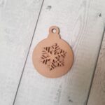 3mm mdf Pack of 5 x 2 Piece Baubles with shapes (choose from designs)