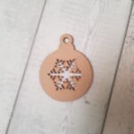 3mm mdf Pack of 5 cut out baubles (choose from designs)