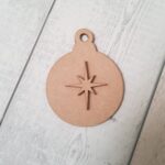 3mm mdf Pack of 5 x 2 Piece Baubles with shapes (choose from designs)