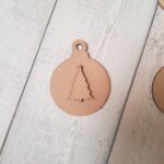 3mm mdf Pack of 5 x 2 Piece Baubles with shapes (choose from designs)