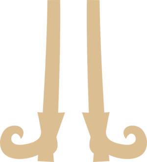 4mm mdf Pair of Witches Legs
