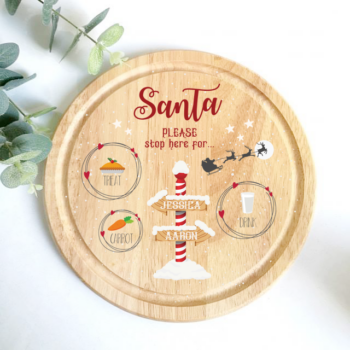 Printed Round Treat Board - Please Stop Here For