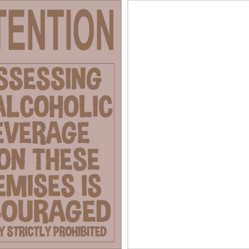 4mm mdf layered sign - ATTENTION possessing an alcoholic beverage...