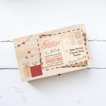 Personalised Rectangular Printed Christmas Eve Box - Postcard