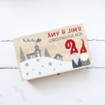 Personalised Rectangular Printed Christmas Eve Box – Gnome Couple