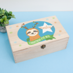 Personalised Rectangular Printed Christmas Eve Box - Sloth