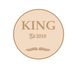 3mm mdf Layered Round Surname Est Date Sign