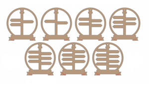 3mm mdf Signpost Bauble With Banner