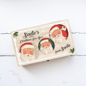 Personalised Rectangular Printed Christmas Eve Box - Cheeky Santas