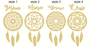 3mm mdf Personalised Mandala Dream Catcher