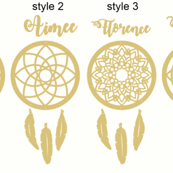 3mm mdf Personalised Mandala Dream Catcher