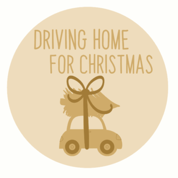 3mm mdf Layered Driving Home For Christmas Circle