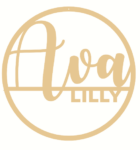 6mm mdf Double Line Name Hoop (Swirly Font)