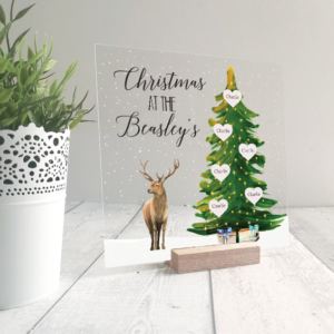 Printed IKEA Ribba or Sannahed Replacement Front Acrylic Christmas Tree and Stag Design