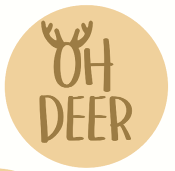 3mm mdf Layered Circle Oh Deer