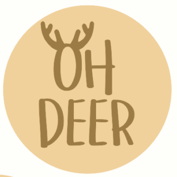 3mm mdf Layered Circle Oh Deer