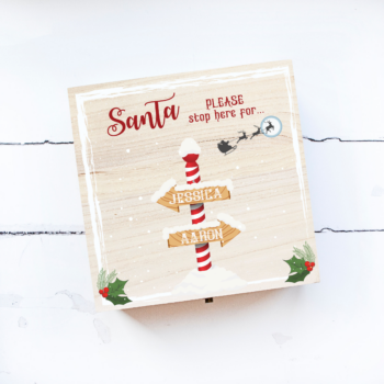 Personalised Square Printed Box Design - Sign Post