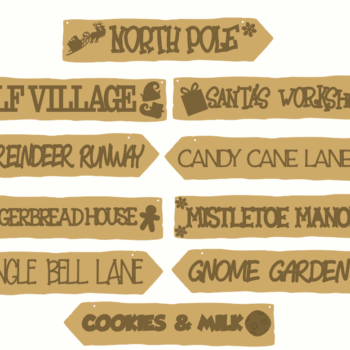 3mm mdf Christmas Signposts (choose from options)