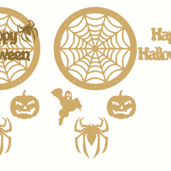 3mm mdf Happy Halloween Dream Catcher - with shapes