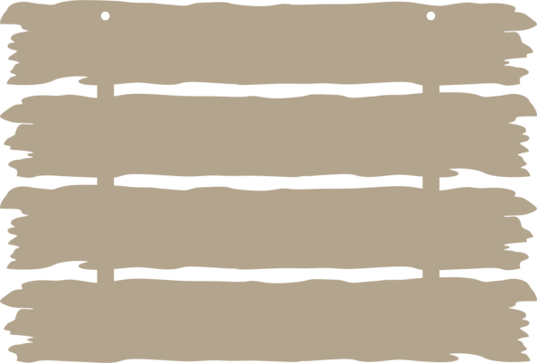 3mm 4 Slats Driftwood Plaque - Blank