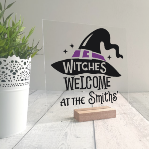 Printed IKEA Ribba or Sannahed Replacement Front Acrylic - Witches Welcome