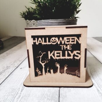 3mm mdf Light Box - Halloween at the Name