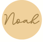 3mm mdf Circle Name with 1 Name – Signature Font