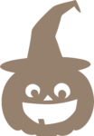 18mm Face Cut Out Pumpkin with Hat