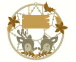3mm mdf Layered Deer Couple Dream Catcher