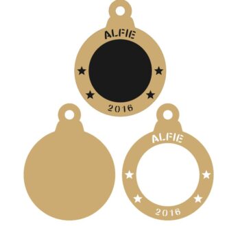 3mm mdf Personalised Photo Bauble