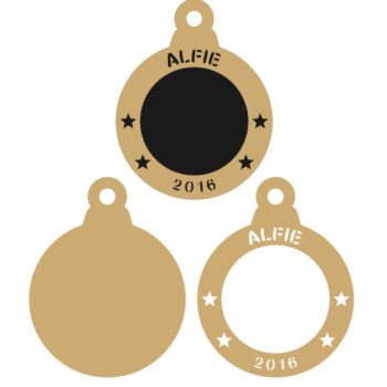 3mm mdf Personalised Photo Bauble