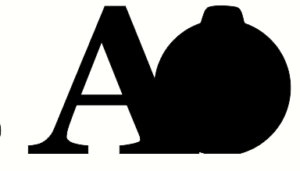 18mm mdf Georgia Font Letter with Bauble Shape