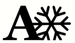 18mm mdf Georgia Font Letter with Snowflake Shape