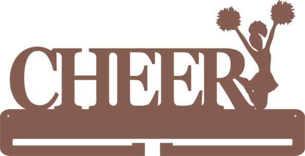 4mm MDF CHEER medal hanger (1 FIGURE RIGHT SIDE)
