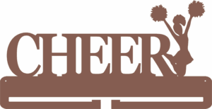 4mm MDF CHEER medal hanger (1 FIGURE RIGHT SIDE)
