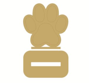 18mm Engraved Dog Paw Shape Stocking Hanger