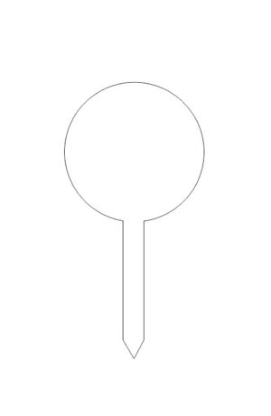 3mm Circle Top Acrylic Cake Topper