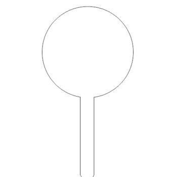 3mm Circle Top Acrylic Cake Topper