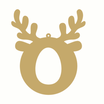 3mm mdf Antler Circle Kinder Egg Holder Bauble