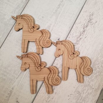 3mm mdf or OAK Unicorn (Pack of 5) (100mm)