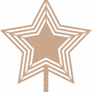 3mm mdf Star Tree Topper