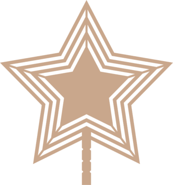 3mm mdf Star Tree Topper