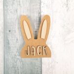 18mm Bunny Head with stick on ear parts and optional name