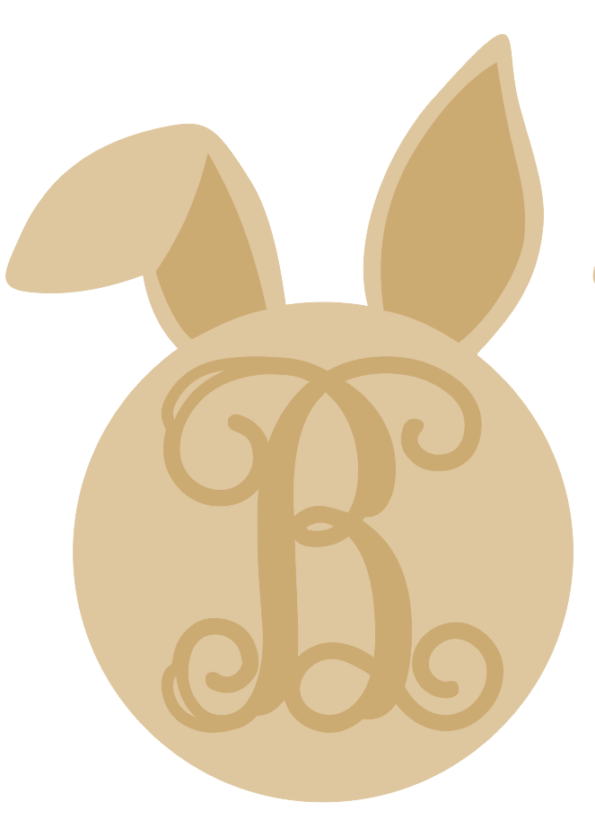 3mm Monogram Bunny Head (separate letter)