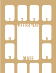 3mm MDF Personalised First Year Photo Frame